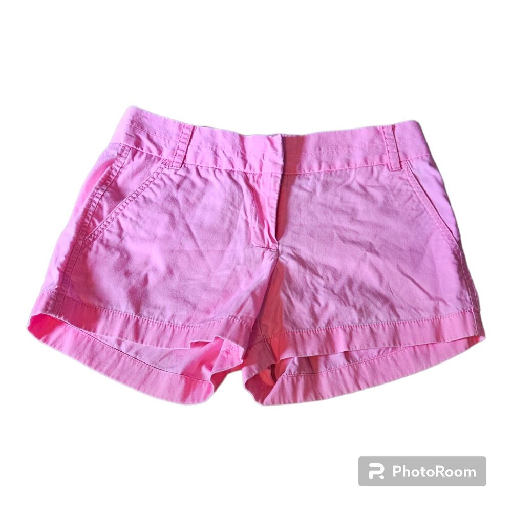 J. Crew Size 00 Chino Pink 100% Cotton Shorts